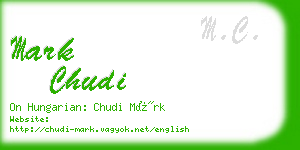 mark chudi business card